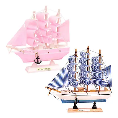 3D Wooden Model Ship | Sailing Boat With Rigging Sailing Boat Home Decor Set  • $13.39