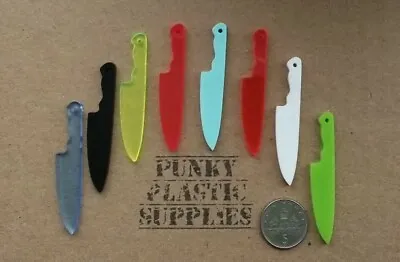 5x Knives Laser Cut Acrylic Charms/pendants/ Cabochons/ Jewellery Making/knife • £2