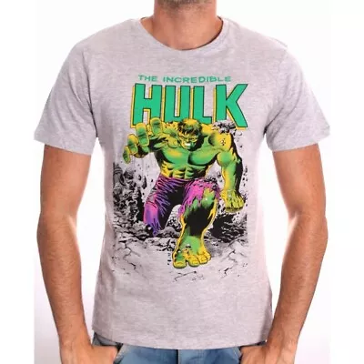 The Incredible Hulk Official Marvel T-shirt Grey Medium • £12.99