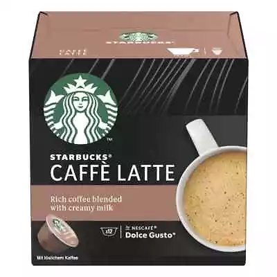 STARBUCKS CAFFE LATTE Dolce Gusto Compatible Coffee Capsules Pods Box • $27.89