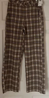 NWT Womens Juniors Hollister Ultra High Rise Flannel Sleep Lounge Pants Plaid 1R • £16.37