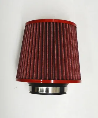 3  Inlet Red Top Performance Air Filter Dry Cone Cold Air Short Ram   • $14.99