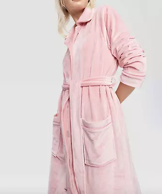 $70 • Buy New Peter Alexander Pink Soft Velvet - Corduroy Dressing Gown Large L Rrp$109