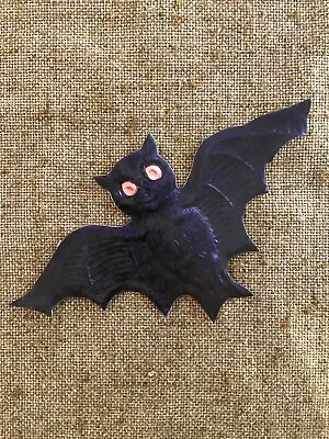 U Pick Vintage Inspired Red Eyes Black Bat Flying Halloween Cardstock Decoration • $9