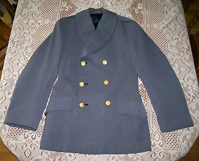 Vintage USMA West Point Cadet Uniform Peacoat Jacket Army Gray Wool See Measure • $49.99