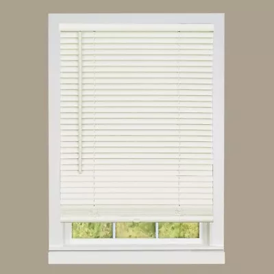 New 1” Slat Alabaster Vinyl Corded Mini Blinds - 29  Width X 48  Length. • $36