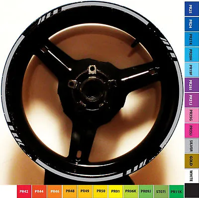 Custom Motorcycle Bike Car Rim Stripe Wheel Decal Tape Sticker 17 Inch Full Set • $12.99