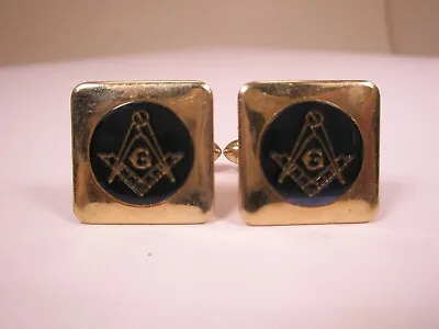 Blue Masonic Vintage SWANK Cuff Links Scottish Rite Shriners Grand Lodge • $33.49