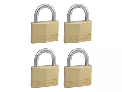  Master Lock Solid Brass 50mm Padlock 5-Pin - Keyed Alike X 4 MLK150Q • £35.49