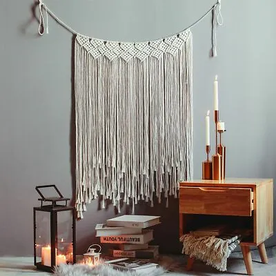 Macrame Wall Hanging Boho Wedding Backdrop Handmade Door Window Curtain Decor • $23.59