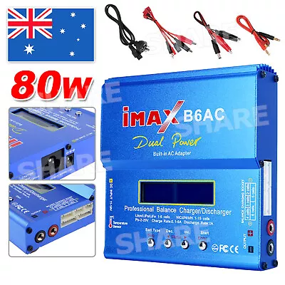 80W Lipo Charger RC IMax B6AC New Balance Control Digital Display Lithium NiMh • $36.95