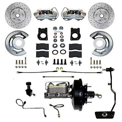 1967 1968 1969 Ford Mustang Power Disc Brake Conversion Auto Trans Drilled Rtrs • $1424.95