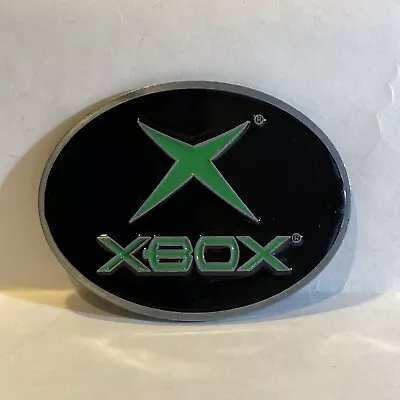 Xbox Belt Buckle Old School Logo Black & Green Glossy Enamel Painted Metal 4” • $25