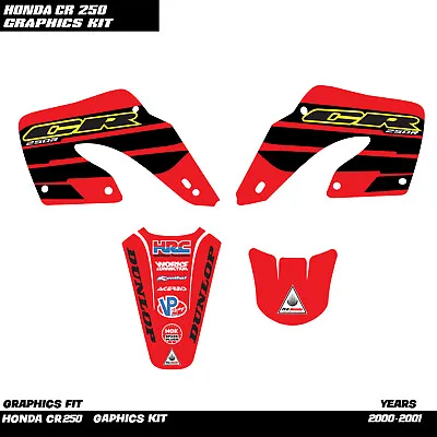 CR125 CR250 GRAPHIC KIT HEAVY DUTY GLOSS MOTOCROSS MX  21mil LAMINATE 2000 2001 • $63.75