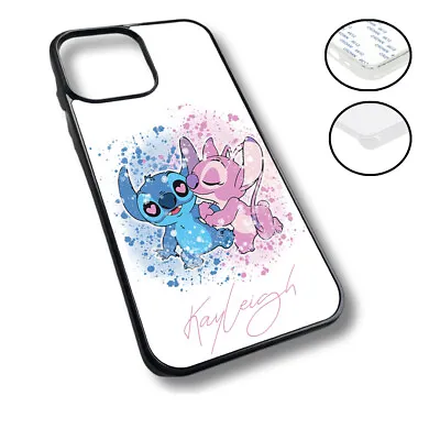 £2.89 • Buy Pink Angel Art Stitch Blue Y2K Hard Back Casing Case Personalised Name Lilo 626