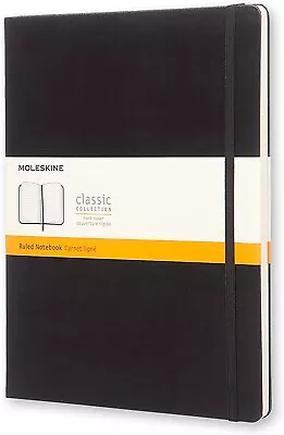 Moleskine Classic Hard Cover Ruled Notebook XL- 7.5x9.75 In. - Assorted Colors • $22