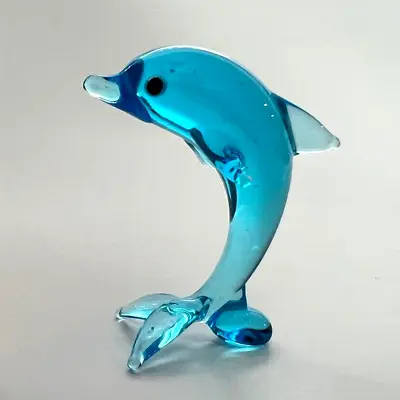 Murano Glass Handcrafted Unique Lovely Dolphin Figurine Glass Art • $19.98