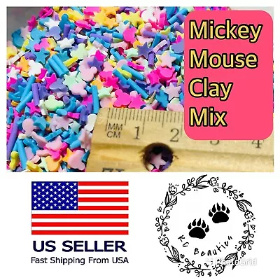 20g Mickey Mouse Polymer Clay Mix Epoxy Resin Hot Soft Sprinkles Diy Crafts Art • $7.50