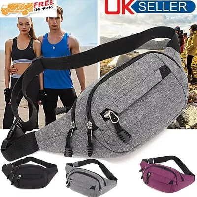 £5.99 • Buy Unisex Waist Bum Bag Men Women Fanny Pack Holiday Travel Money Belt Pouch Wallet