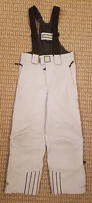 Volkl Ski Snow Board Bib Pants Youth Boy Girl 10 EU 140 Light Gray Insulated EUC • $19.99