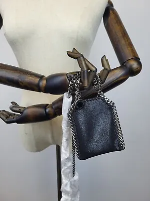 Stella McCartney Falabella Shoulder Chain Link Navy NVY Shimmer Bag • $200