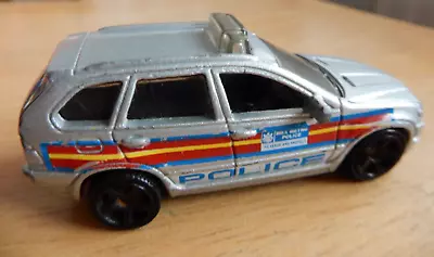 Mattel 2013  Matchbox  Diecast  BMW X5 Silver Toy  Police Car Pre-owned • £5