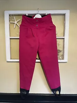 Vintage CB Sports Wool Blend Stirrups Ski Pants Womens Size 6? Hot Pink EUC • $29.88