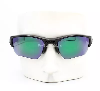 OAKLEY 24-365 Flak Jacket XLJ Sunglasses Gloss Black W/ Jade Iridium Polarized • $110