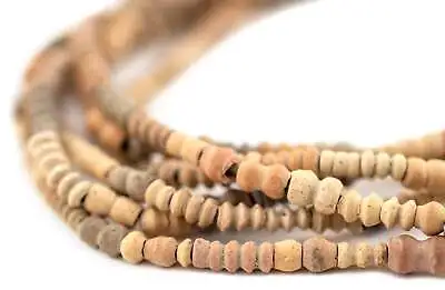 Mali Clay Beads 3mm African Brown Seed 22 Inch Strand Handmade • $3.99