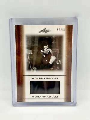 2010 LEAF MUHAMMAD ALI AUTHENTIC EVENT-WORN MEMORABILIA 56/60 EW-5 HOF Boxing 🔥 • $73.58