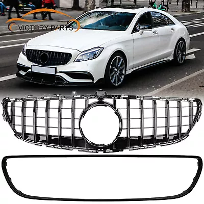 Black GT Style Front Grill For 2015-2017 Mercedes Benz CLS C218 X218 Facelift • $149.66