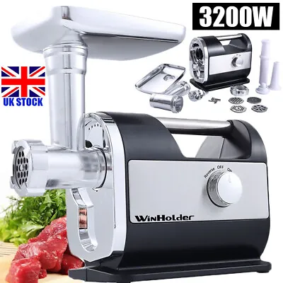 3200W Electric Meat Grinder Kitchen Food Sausage Mincer Stuffer Maker Machine UK • £75.99