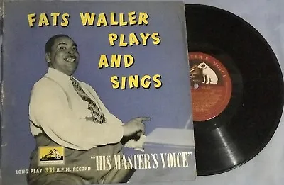 £9.95 • Buy FATS WALLER PLAYS AND SINGS Early 1950s LP 33 8 Tr 10  1935-41 Collectable Vinyl