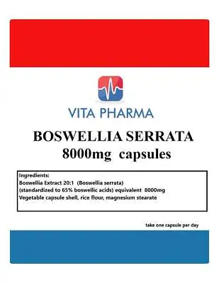 £9.99 • Buy BOSWELLIA SERRATA 8000mg (120 Caps) Movement And Flexibility Supple Joint Care