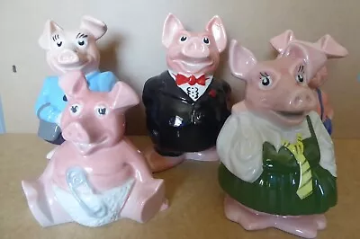 Wade NatWest Pigs Piggy Bank X5 Full Set With Stoppers • £14.99