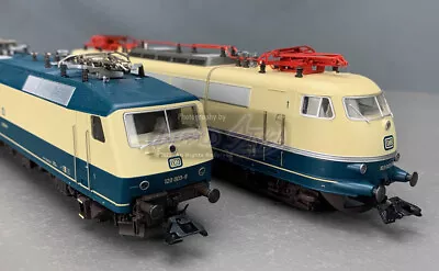 HO Märklin 31014 2014 ToyFair 2 Loco Set  40 Years Of Ocean Blue & Beige  HO1326 • $694.98