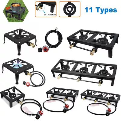 Portable 1/2/3 Double Burner Cast Iron Propane Gas Stove Outdoor Camping Cooker • $20