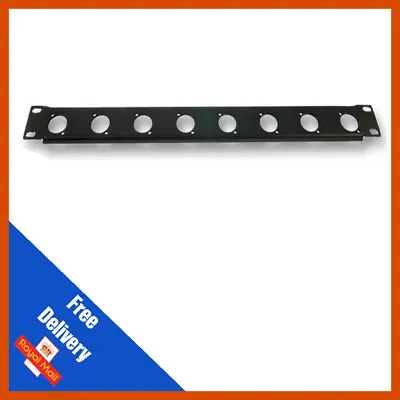 1U Rack Panel Pre-Punched With D-Type Holes Flight Case 19inch Rack | 8 Hole • £9.99