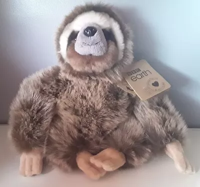 BBC Planet Earth 10  Plush Three Toed Pygmy Sloth Soft Toy With Tags • £8.49