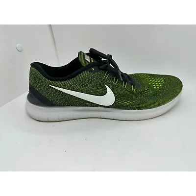 Nike Natural Free RN Sz 13 Men Flexible Shoes Running Green Yellow Breathable Me • $42