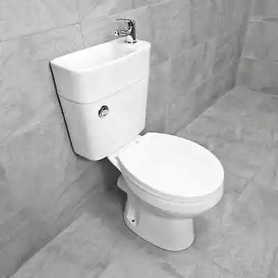 £179.99 • Buy Duo All In One Toilet Basin Sink Space Saving 2 In 1 Combo Pack Cloakroom Unit
