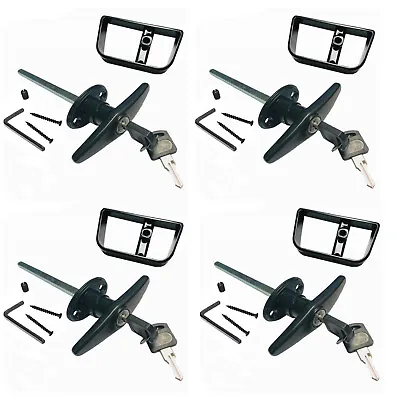 4 SETS 6  BlackT Handle Door Lock Replacement Shed Gate WHOLE SET 1800 • $47.99