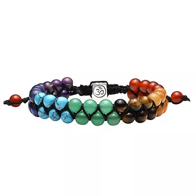 2pcs Men Women 7 Chakras Healing Bracelet Yoga Beads Bracelets Meditation Bangle • $13.99