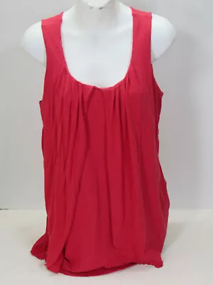 Monroe & Main Women's Top  Red Tank With Open Front Overlay L [ 36 Bust 28L ] • $9.48