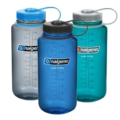 NALGENE WIDE MOUTH SUSTAIN WATER BOTTLE BPA & BPS FREE 1L (32oz) MADE IN USA • $36.95
