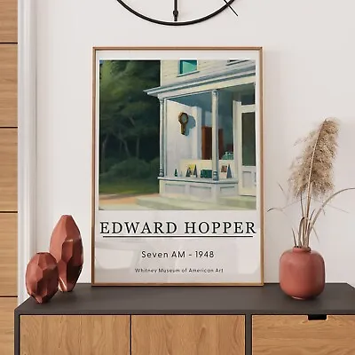 Edward Hopper Print: Vintage Exhibition Poster Famous Paintings A2A3A4A5 • £14.99