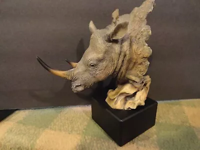 Rhinoceros Sculpture 1996 Signed No 11703  NO BULL  From Mill Creek Studios • $40