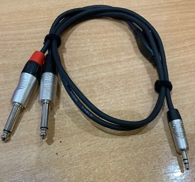 £3.95 • Buy 3.5mm Stereo Jack To 2 X 1/4  Mono Jack NRA-031-0170-010 1m Cable Y Lead