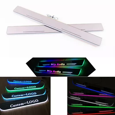 Customized LED Dynamic Door Sill Scuff Plate Courtesy Light For Ford Mustang • $55