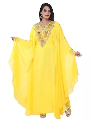 Dubai Kaftan Long Gown Moroccan Style Abaya Farasha Women Dress Maxi 4110 • $59